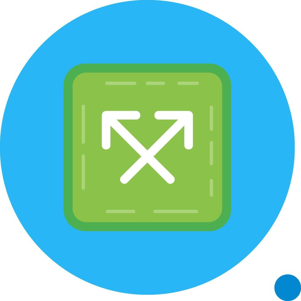 Intersect Long Circle Icon vector