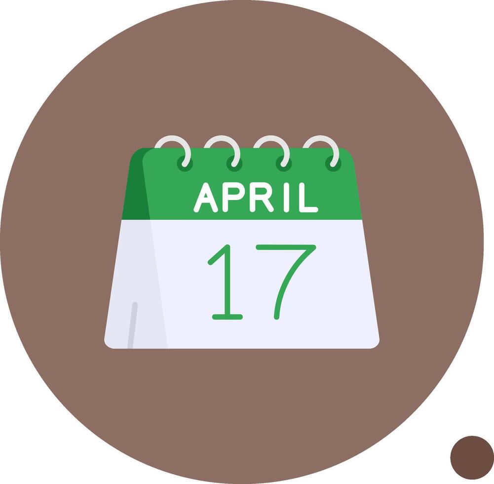 17th of April Long Circle Icon vector