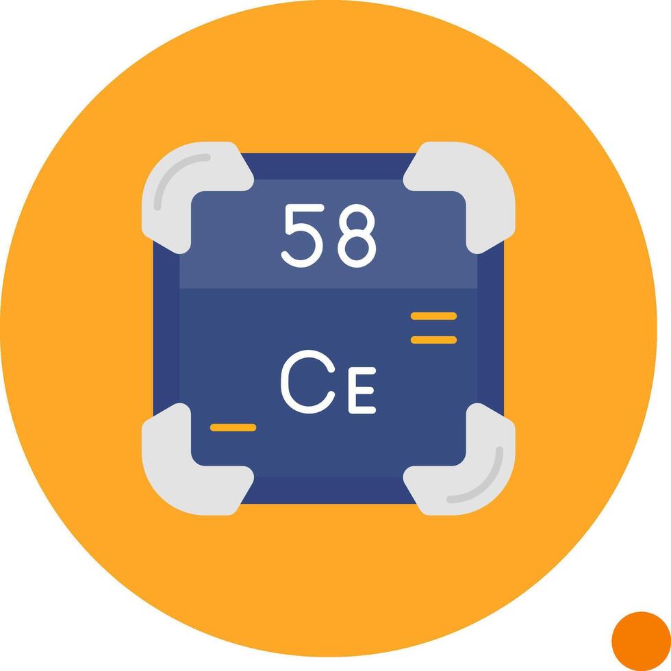 Cerium Long Circle Icon vector