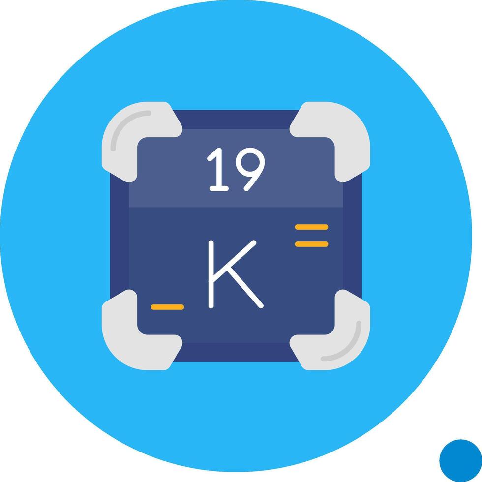 Potassium Long Circle Icon vector