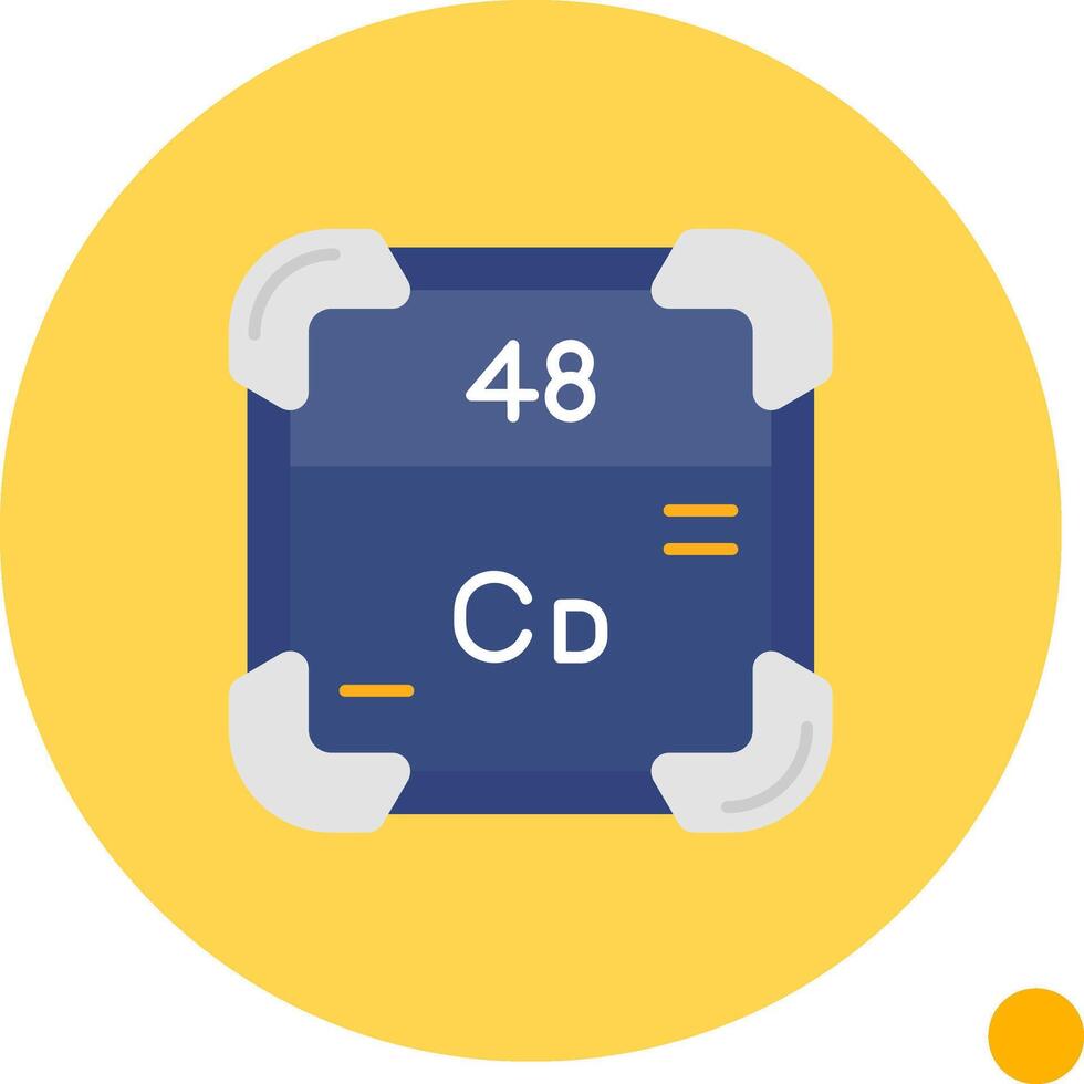 Cadmium Long Circle Icon vector