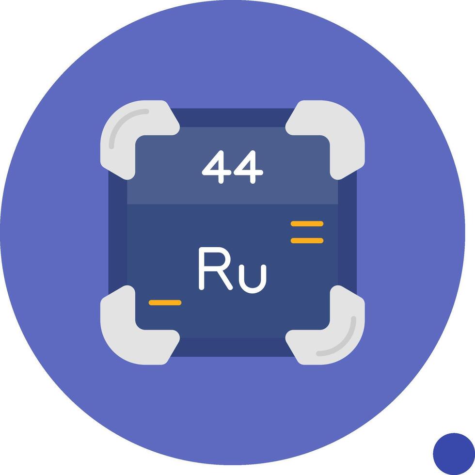Ruthenium Long Circle Icon vector