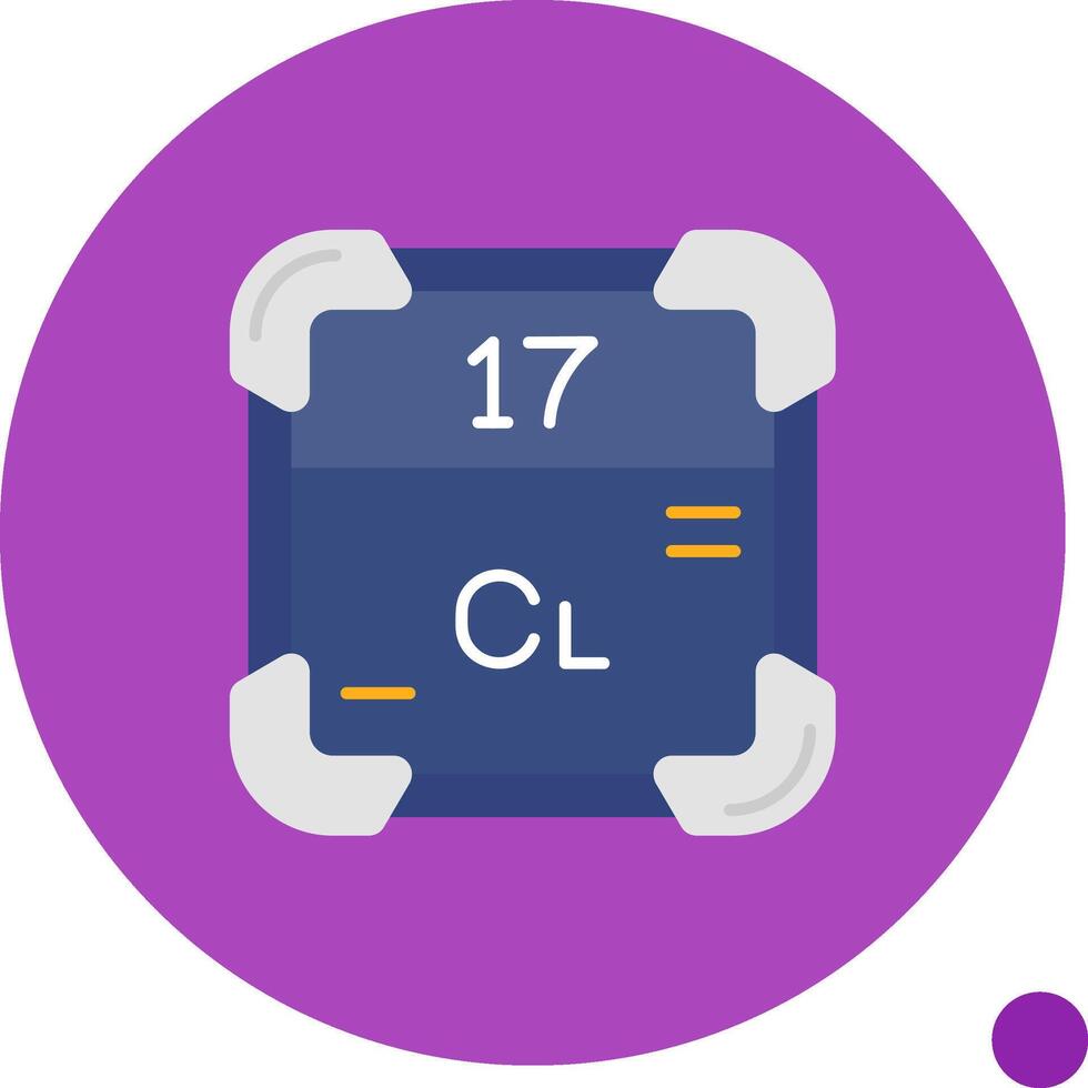 Chlorine Long Circle Icon vector