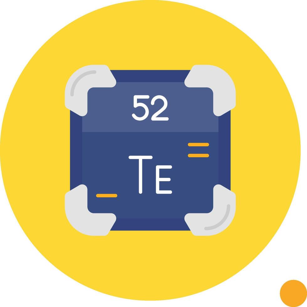 Tellurium Long Circle Icon vector