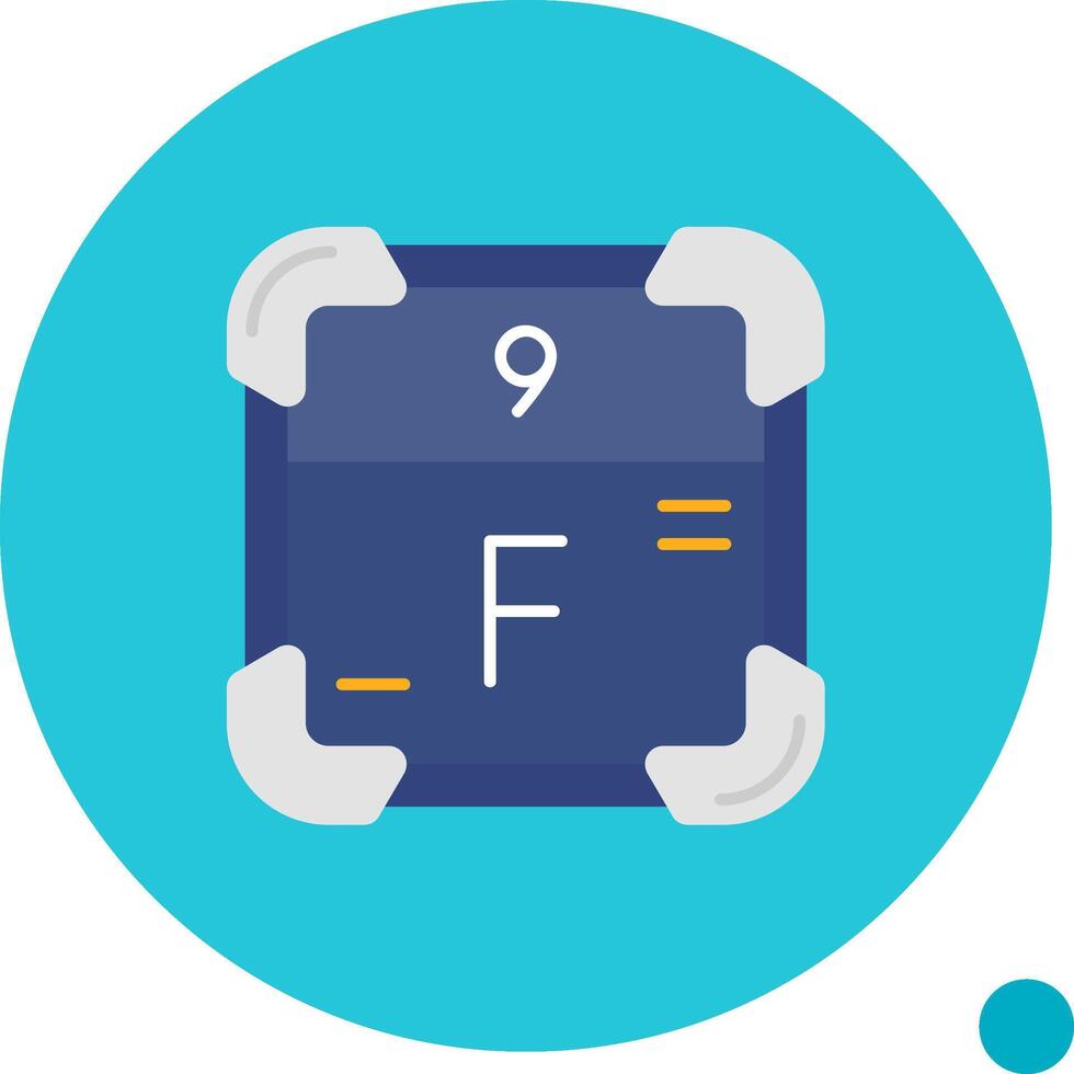 Fluorine Long Circle Icon vector