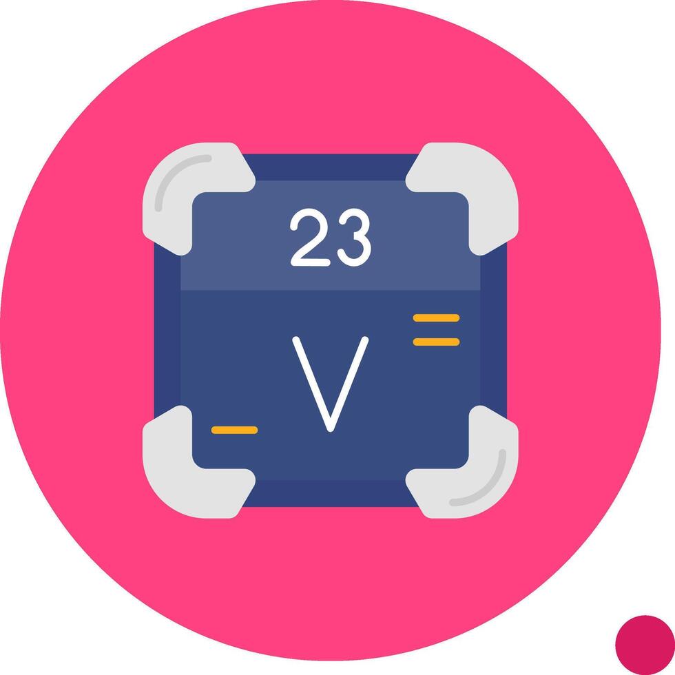 Vanadium Long Circle Icon vector