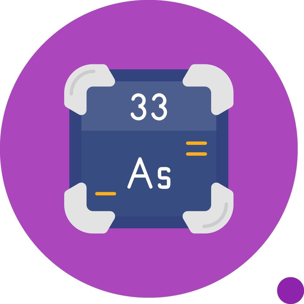 Arsenic Long Circle Icon vector