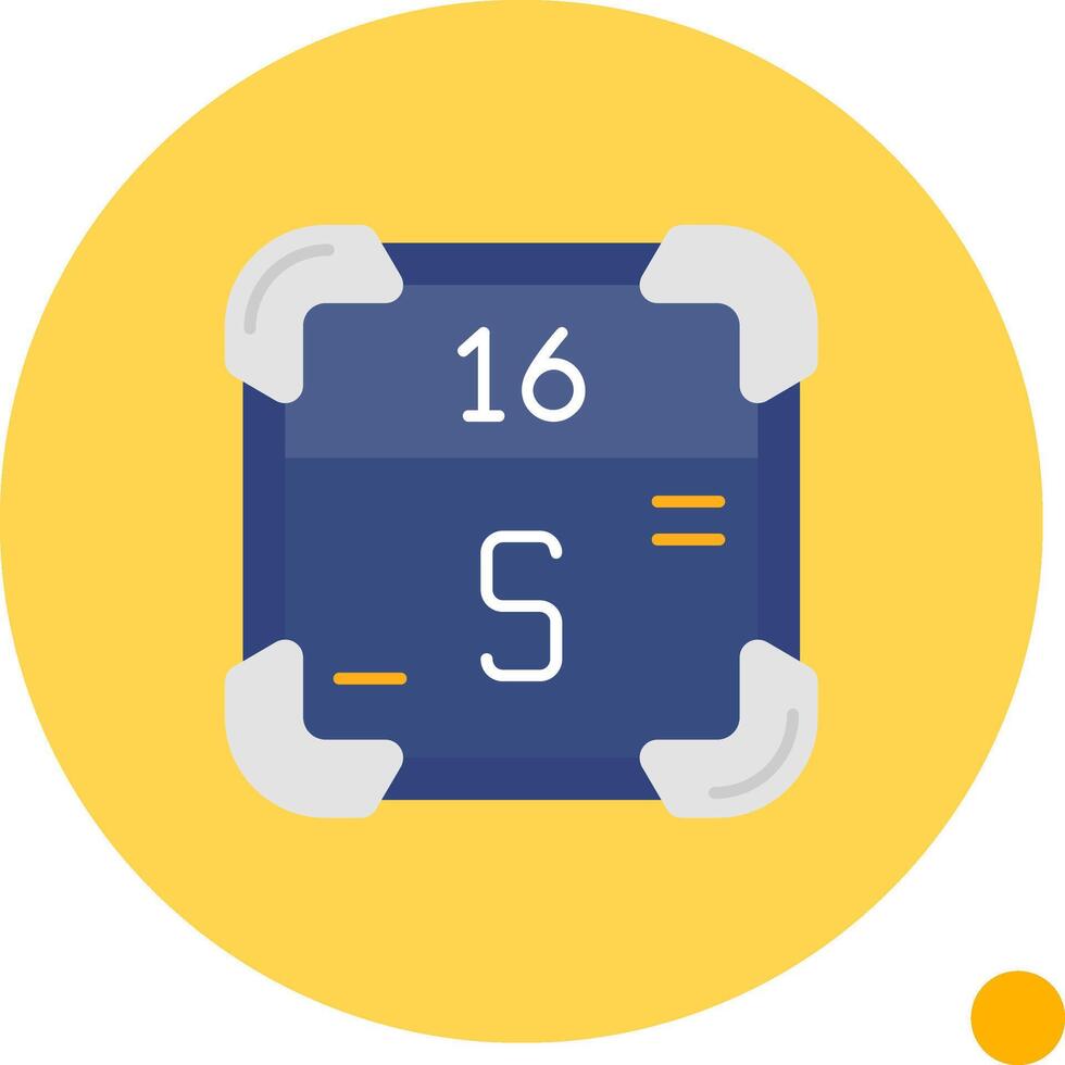 Sulfur Long Circle Icon vector