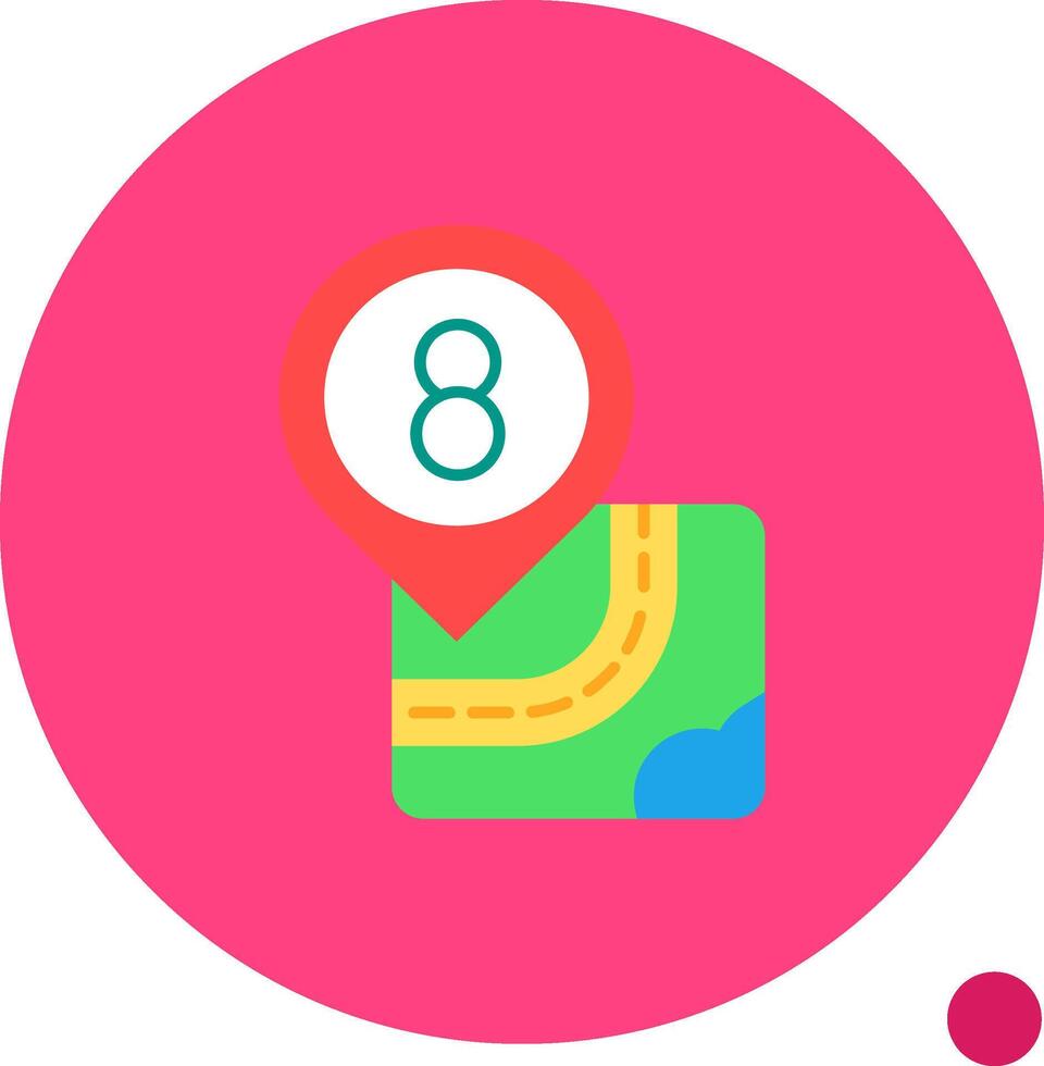 Eight Long Circle Icon vector