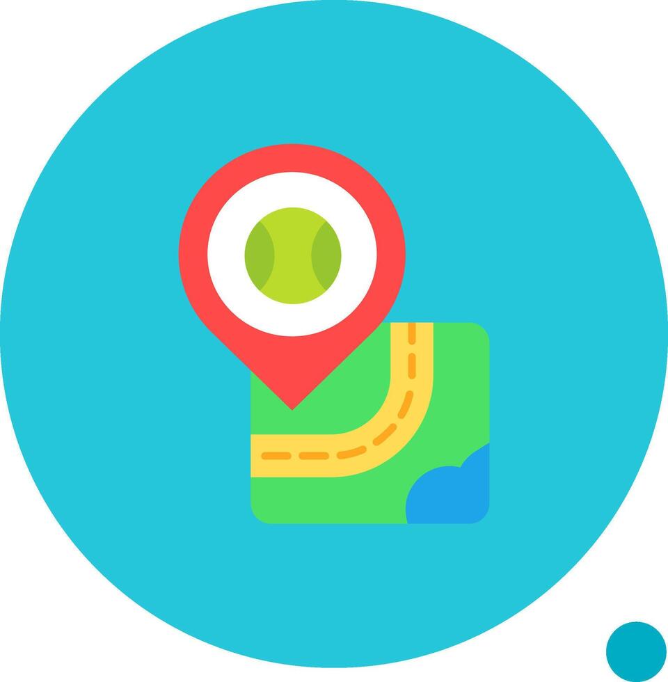 Tenis Long Circle Icon vector