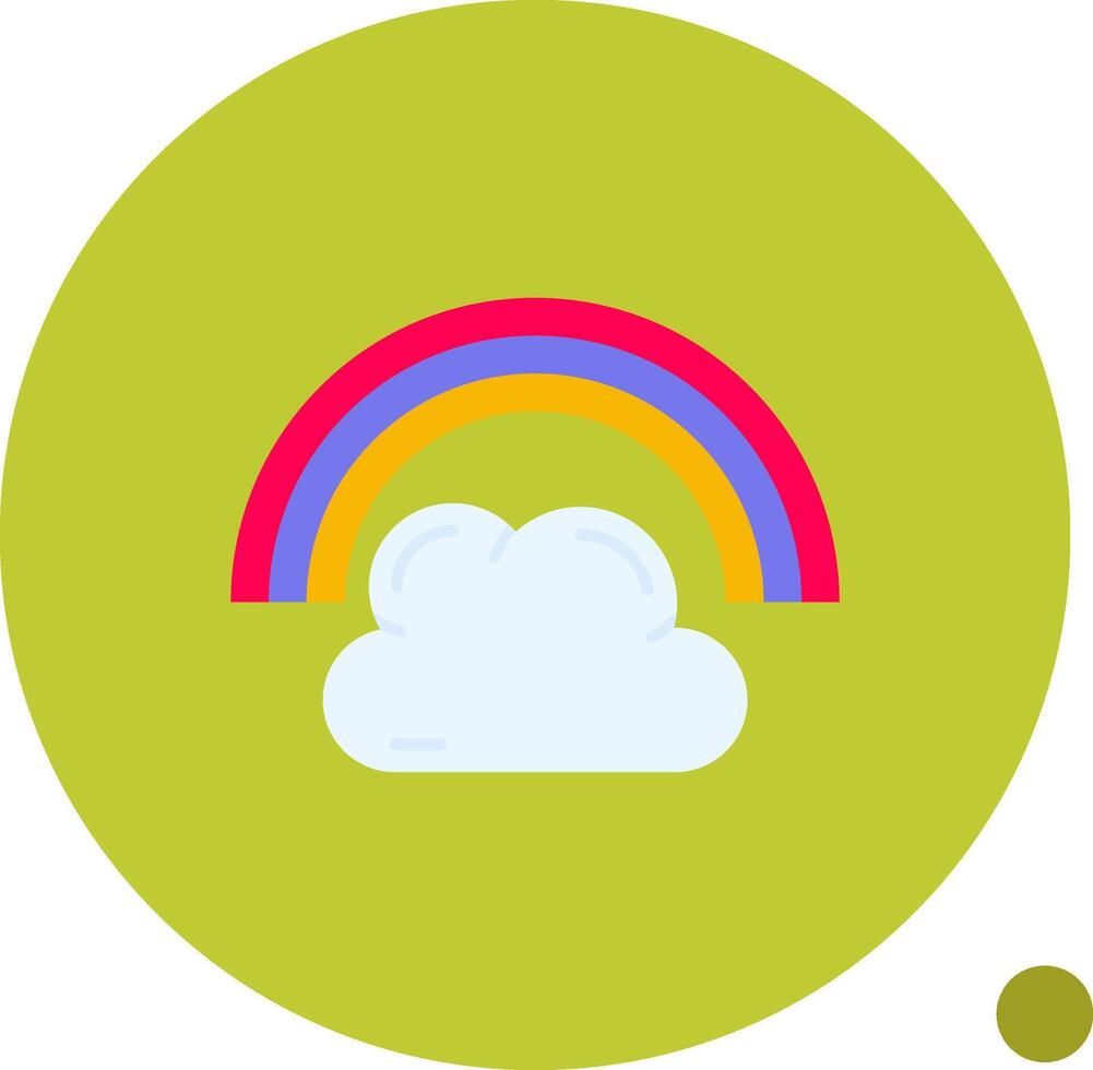Rainbow Long Circle Icon vector