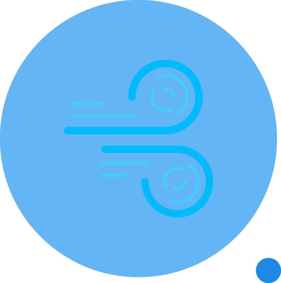 Wind Long Circle Icon vector