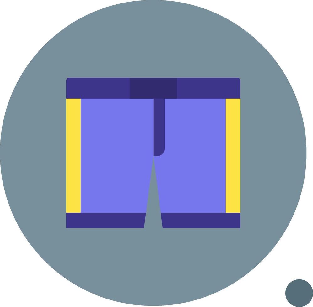 Underwear Long Circle Icon vector