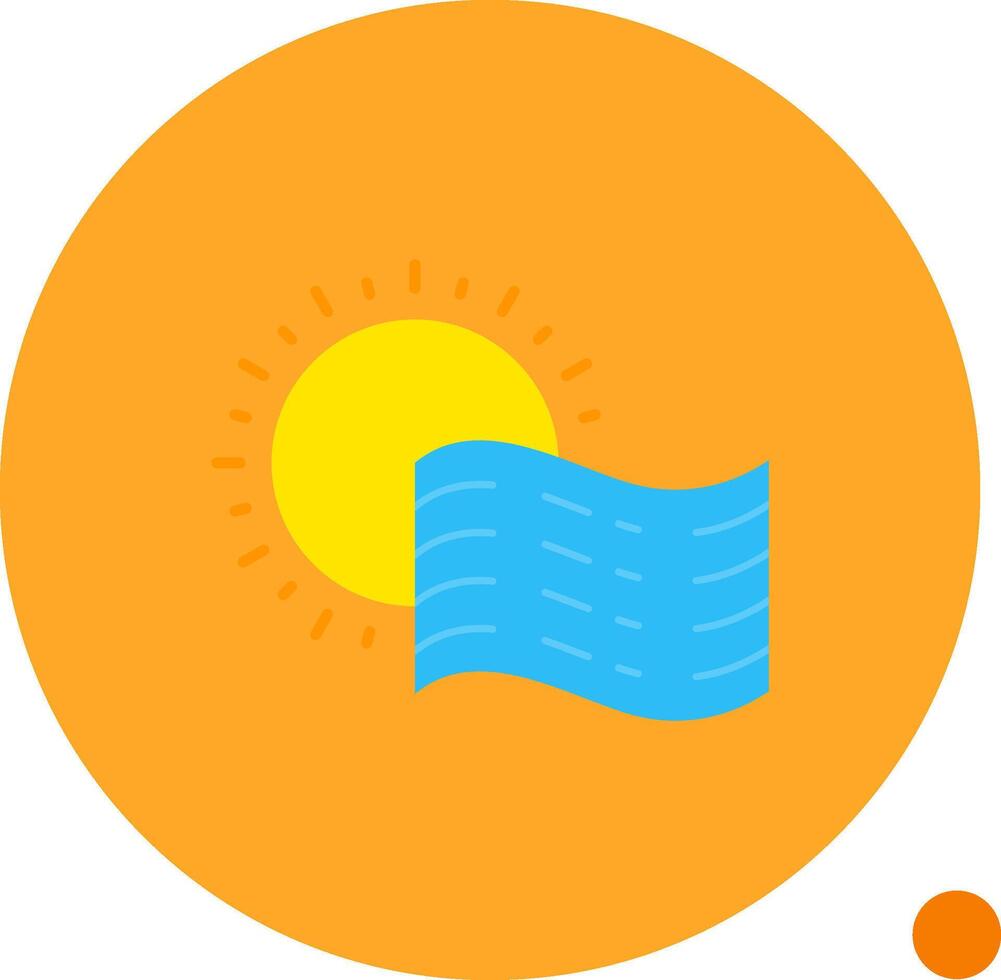 Fog Long Circle Icon vector