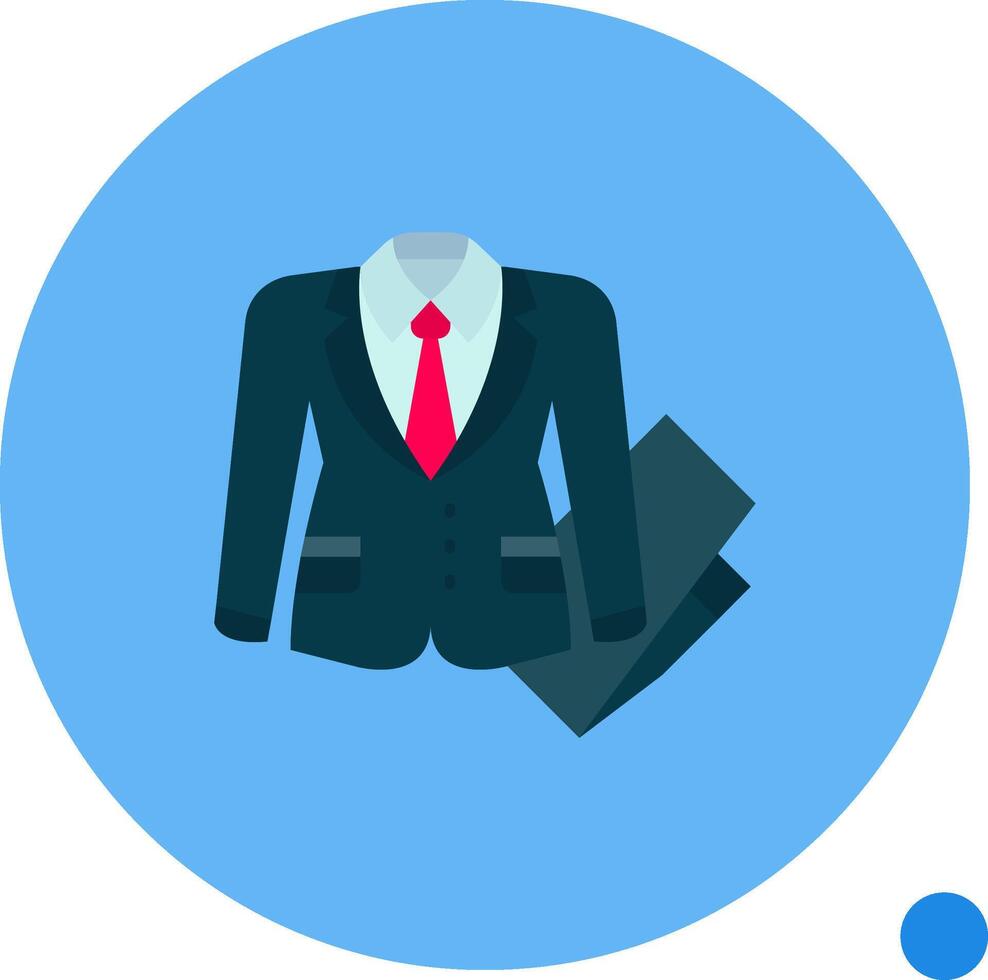 negocio traje largo circulo icono vector