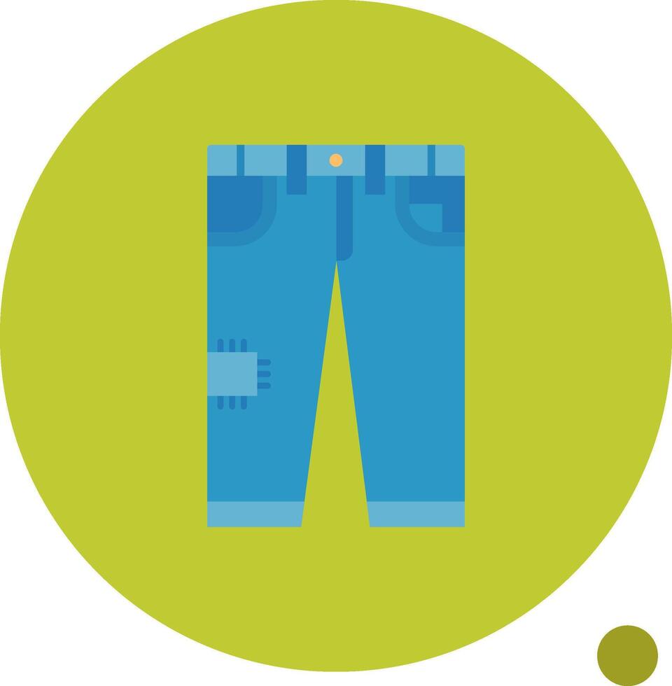 Jeans Long Circle Icon vector