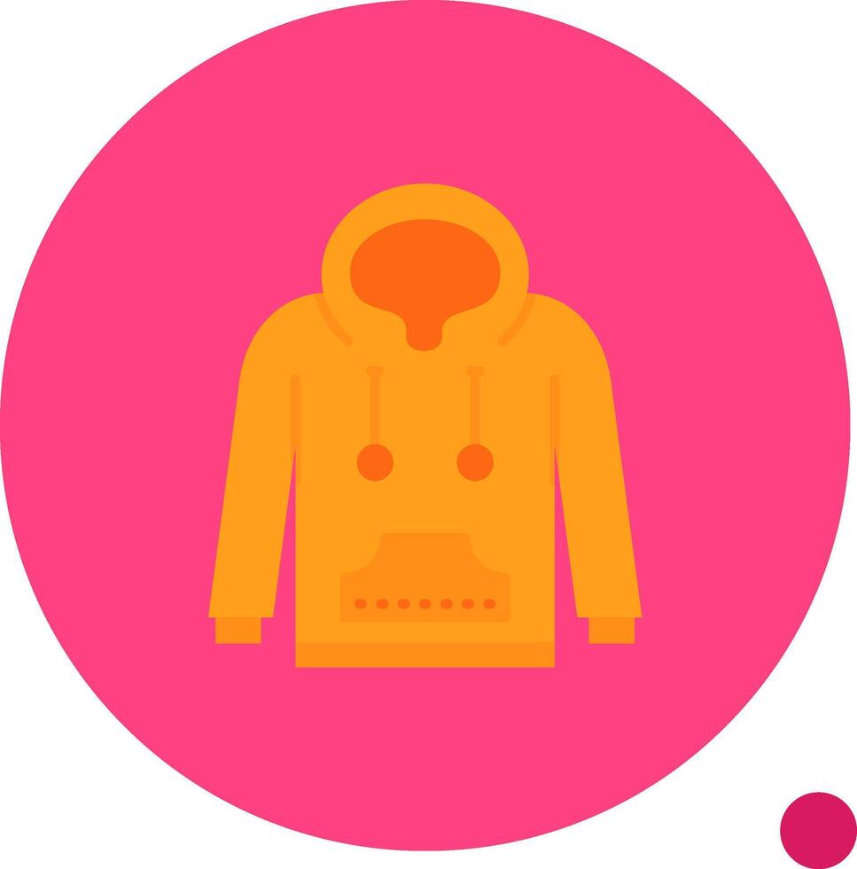 Hoodie Long Circle Icon vector