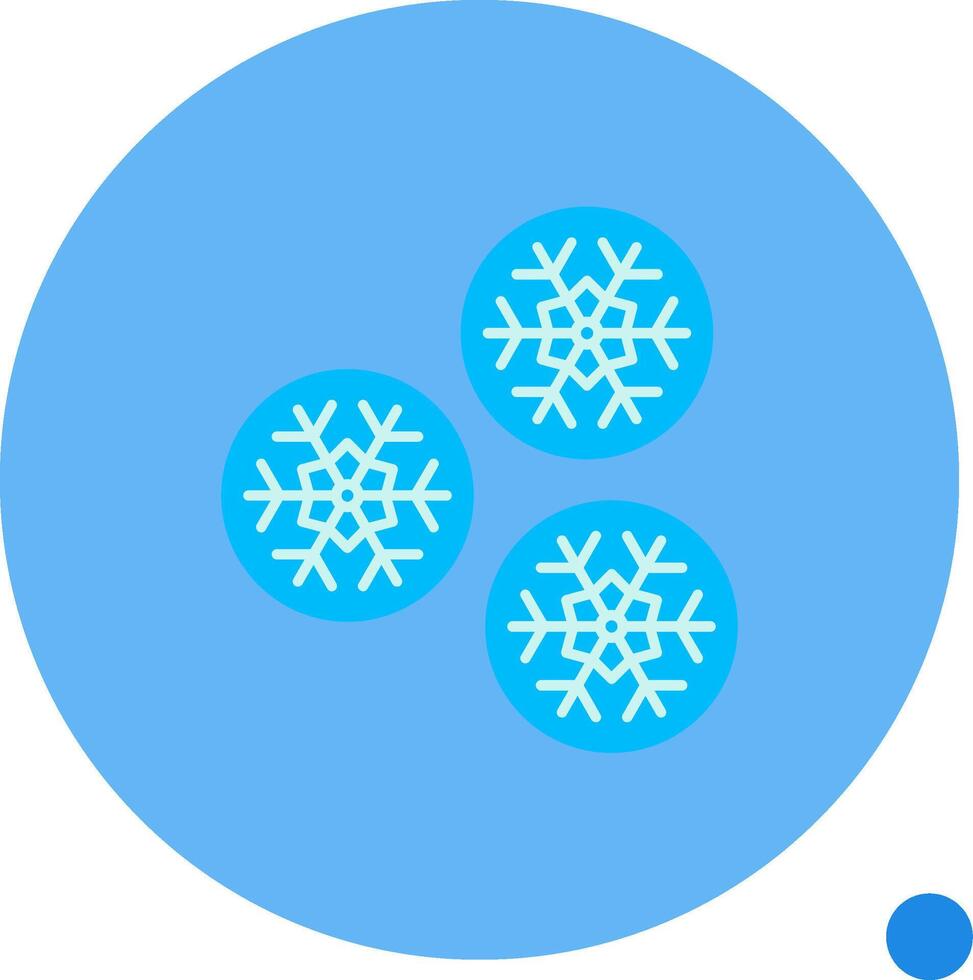 bola de nieve largo circulo icono vector