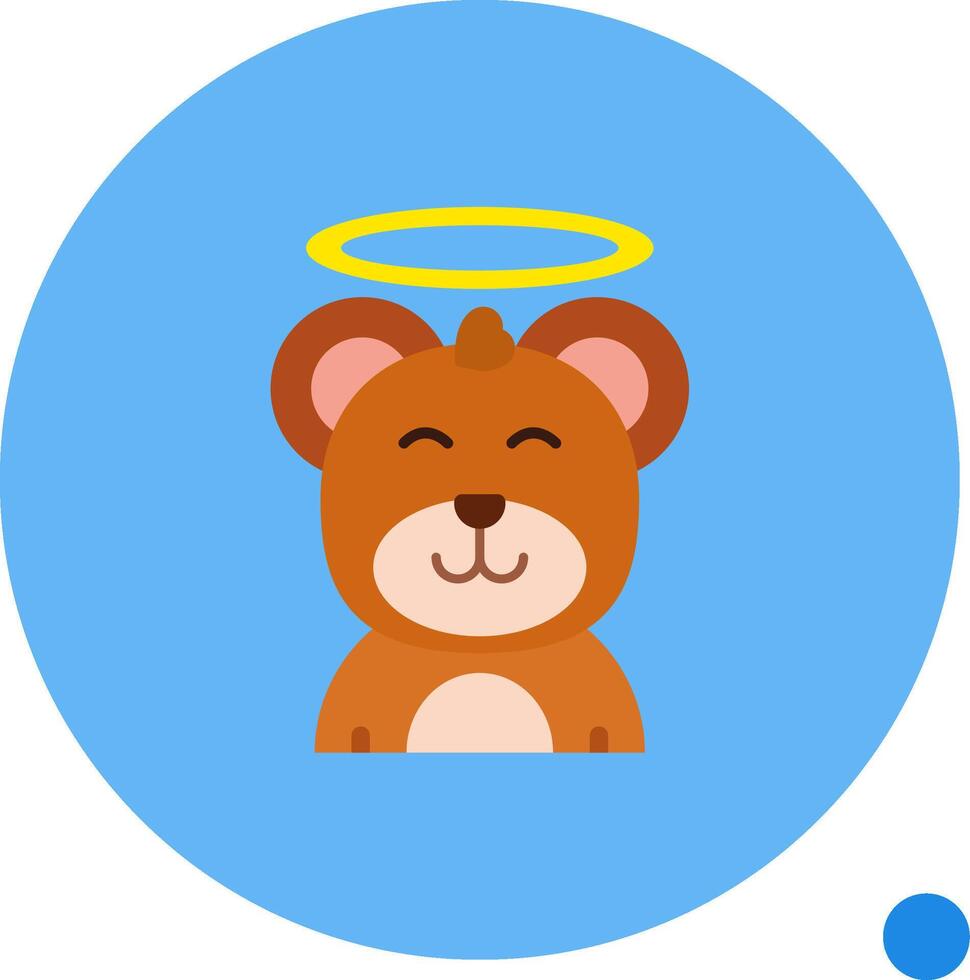 ángel largo circulo icono vector