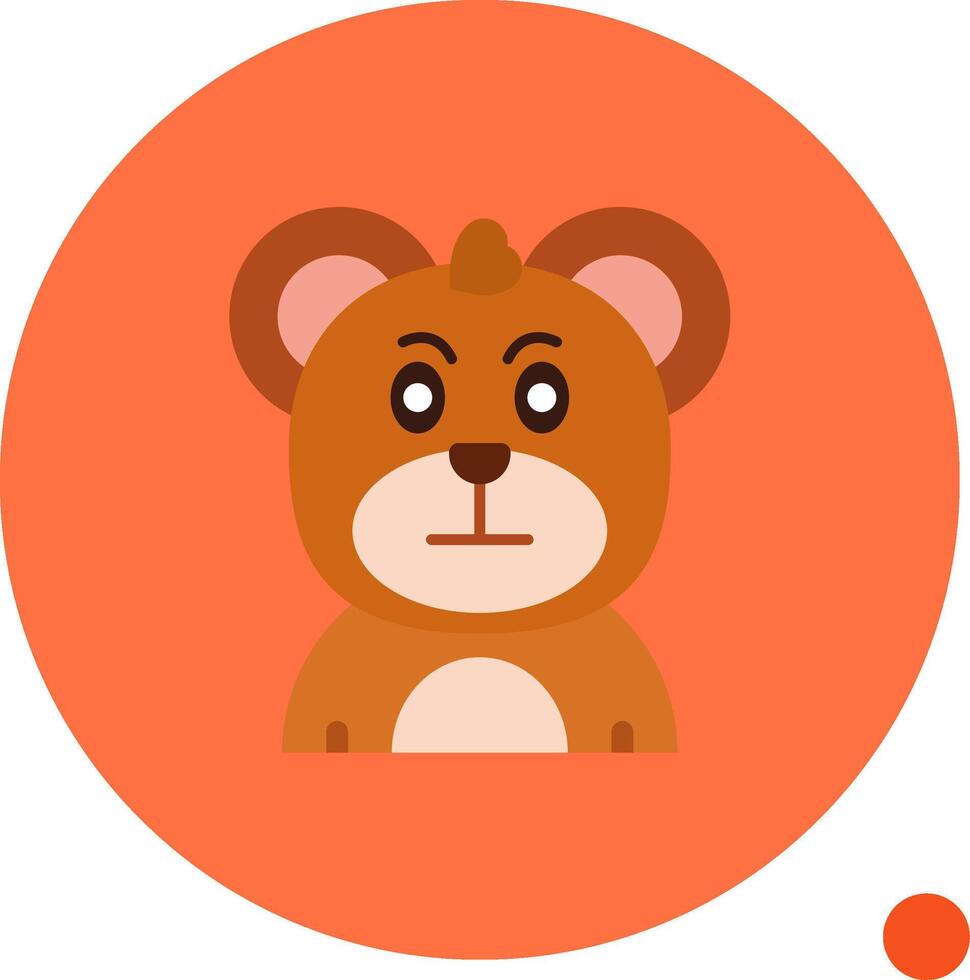 Embarrassed Long Circle Icon vector