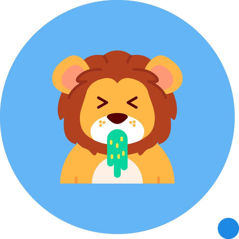 Vomit Long Circle Icon vector
