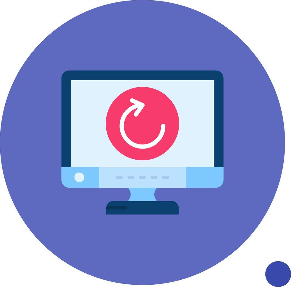 Reload Long Circle Icon vector