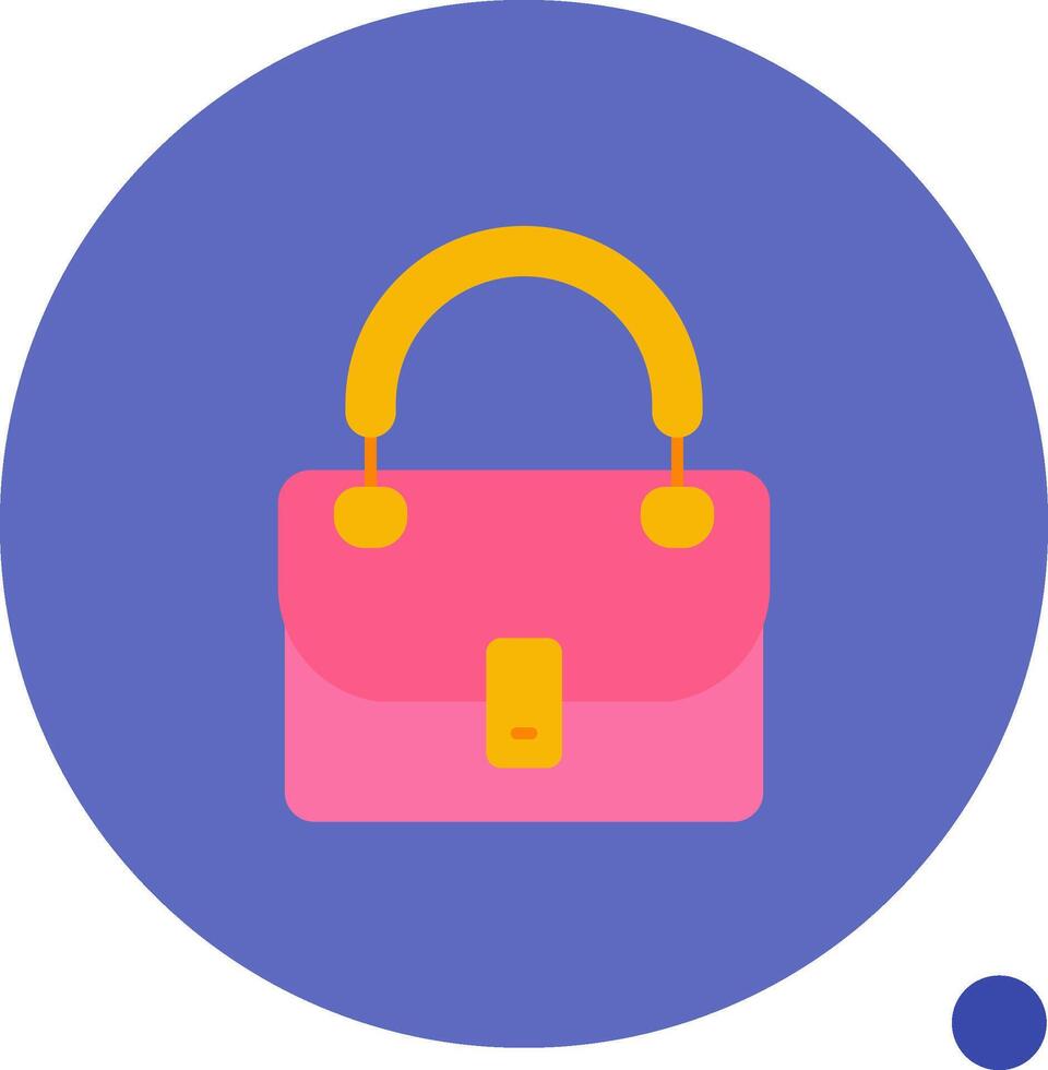 Purse Long Circle Icon vector