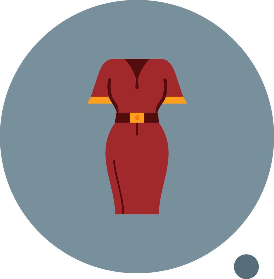 Mini dress Long Circle Icon vector