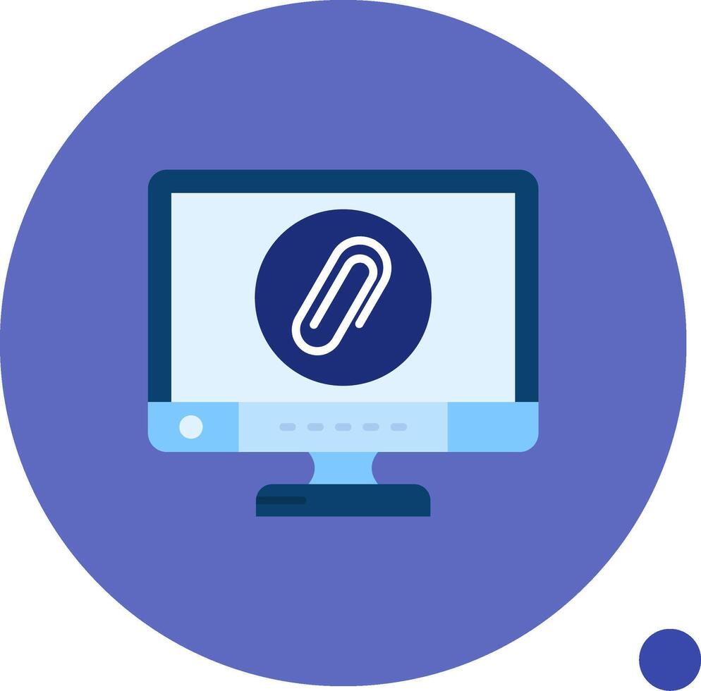 Clip Long Circle Icon vector
