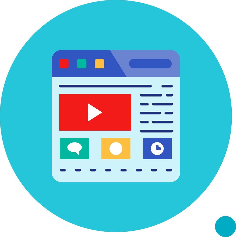Website Long Circle Icon vector