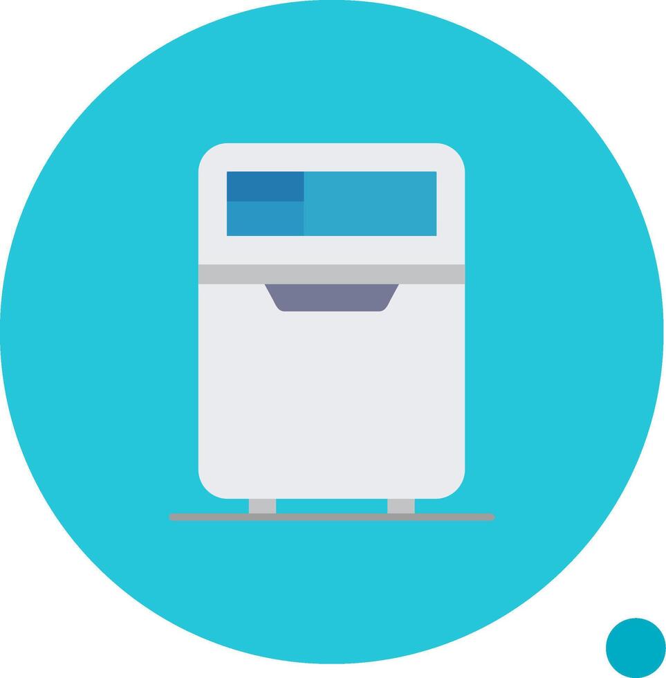 Fridge Long Circle Icon vector