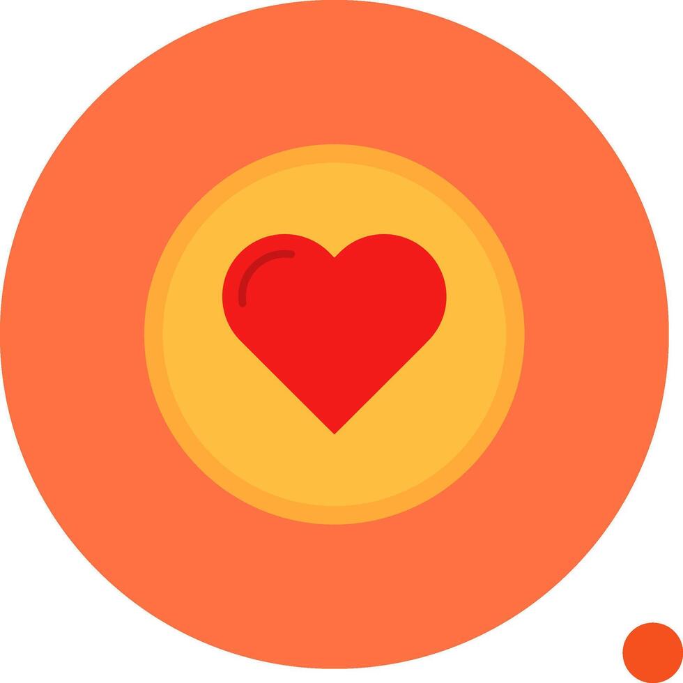 Heart Long Circle Icon vector