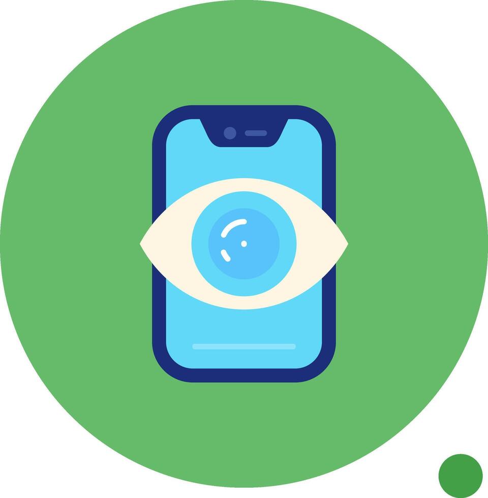 Vision Long Circle Icon vector