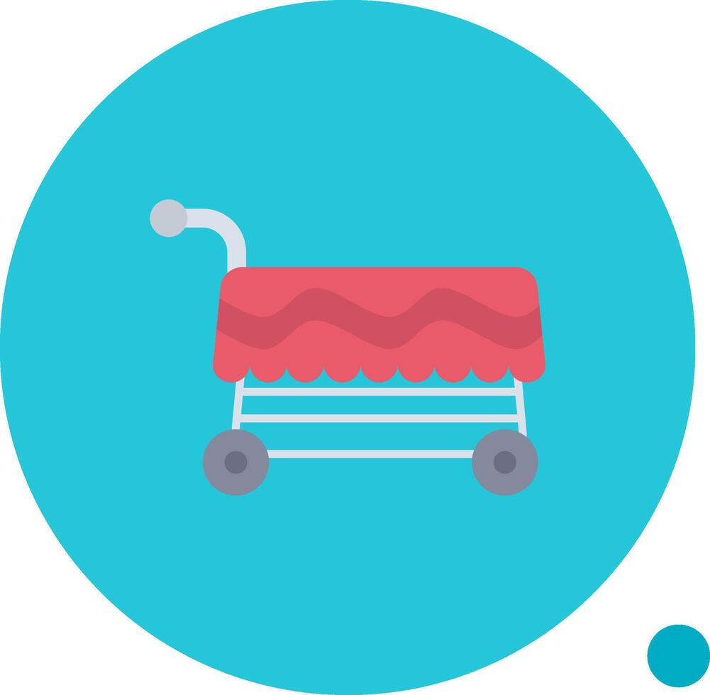 Cart Long Circle Icon vector