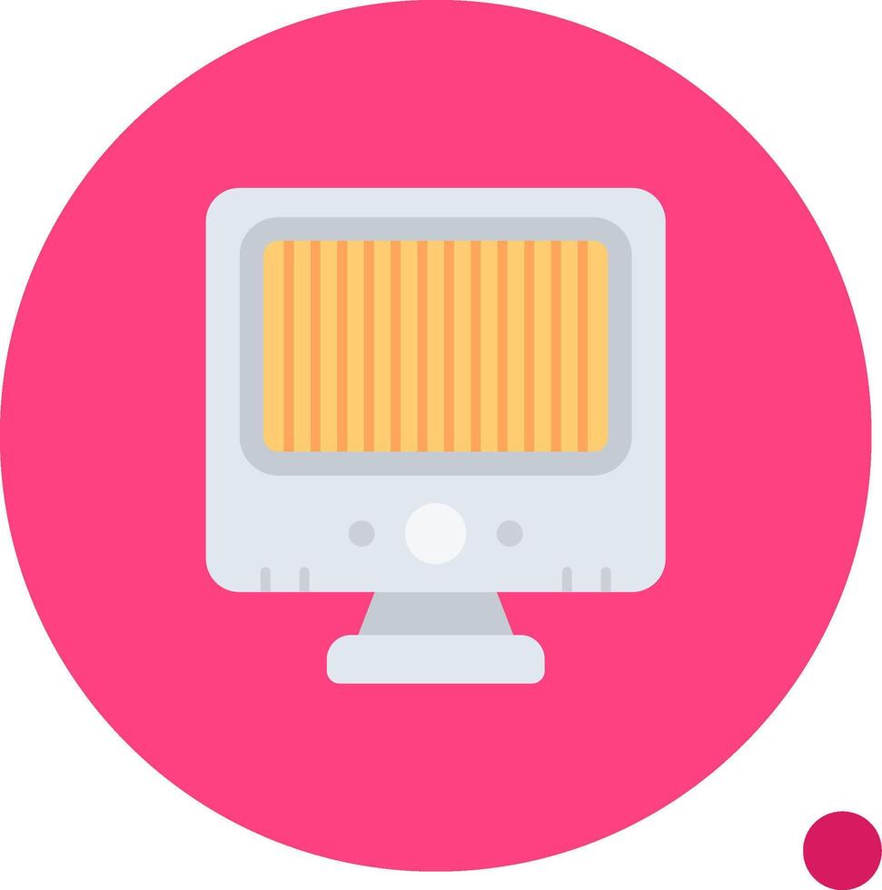 Heater Long Circle Icon vector