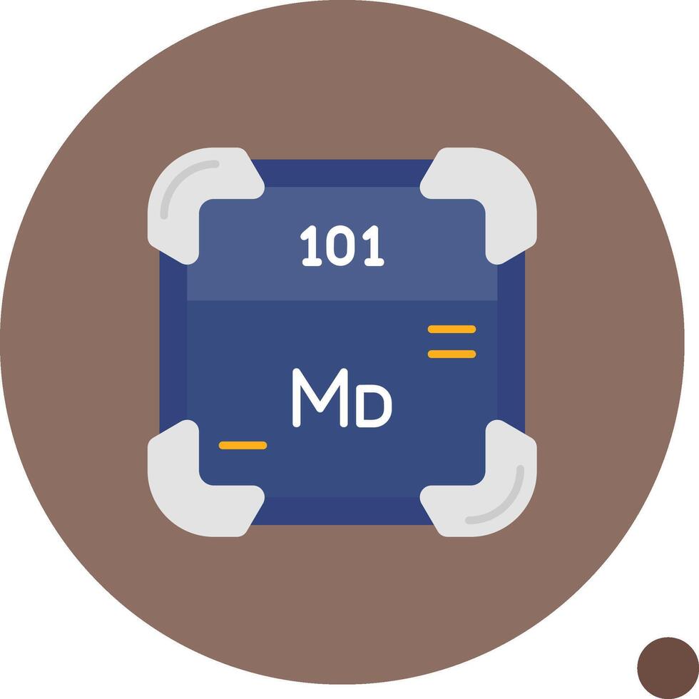 Mendelevium Long Circle Icon vector