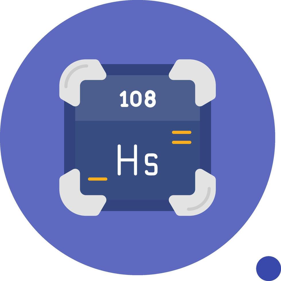 Hassium Long Circle Icon vector