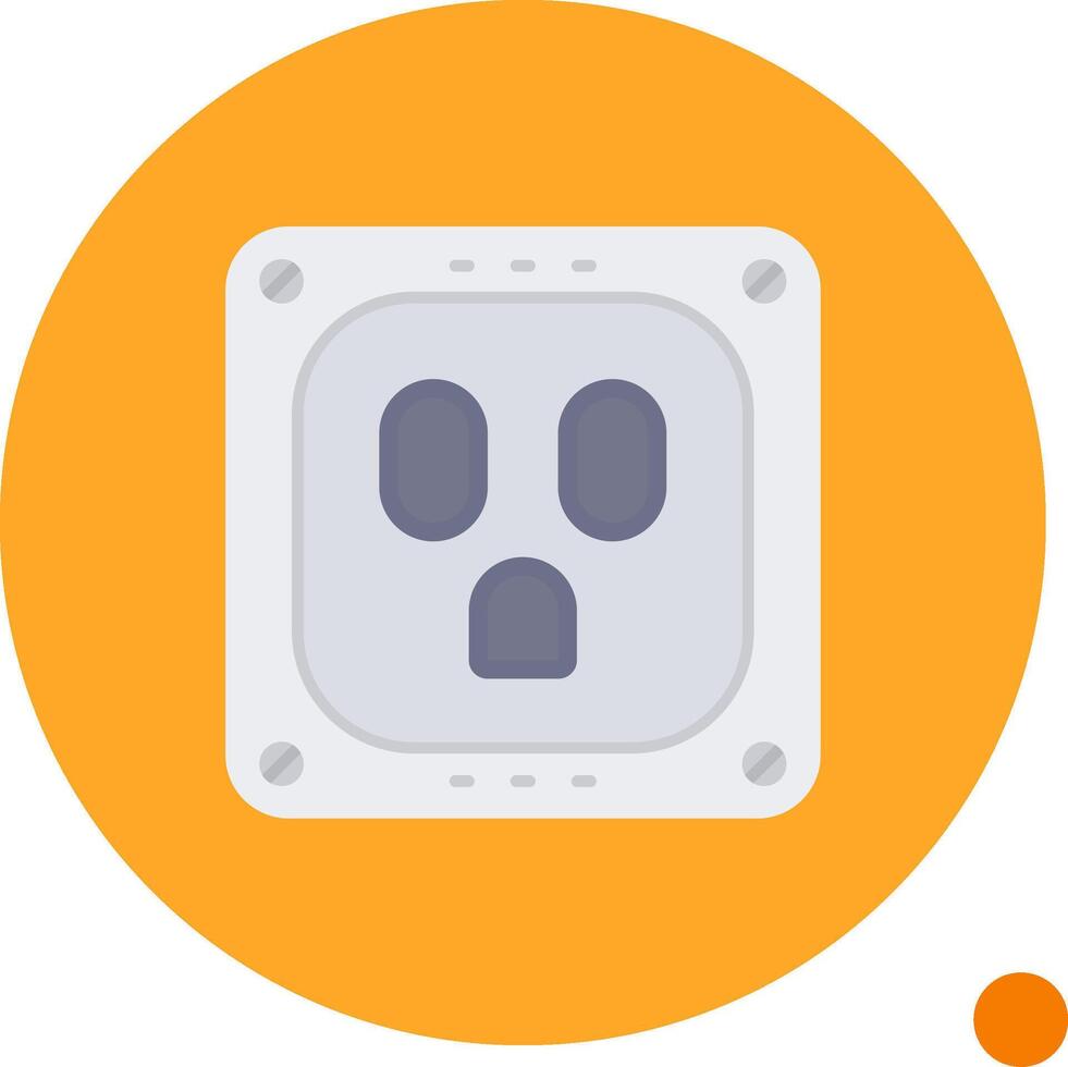 Socket Long Circle Icon vector