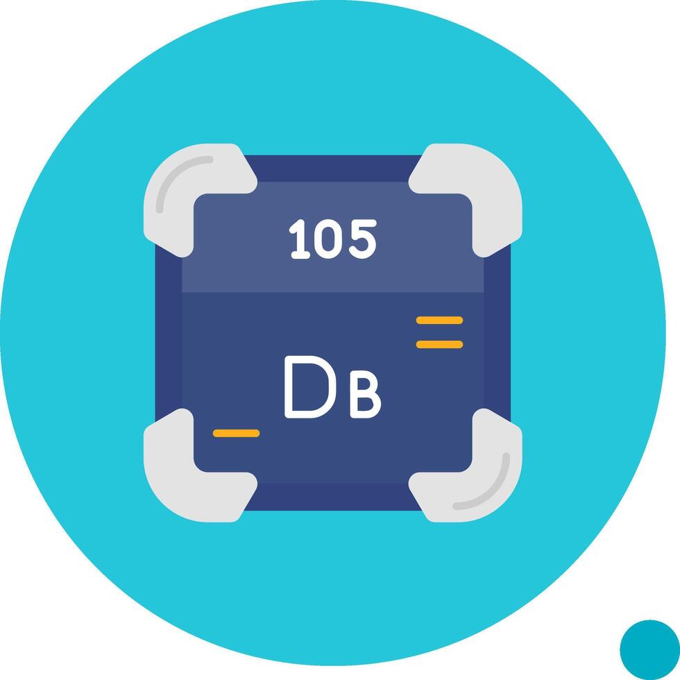 Dubnium Long Circle Icon vector