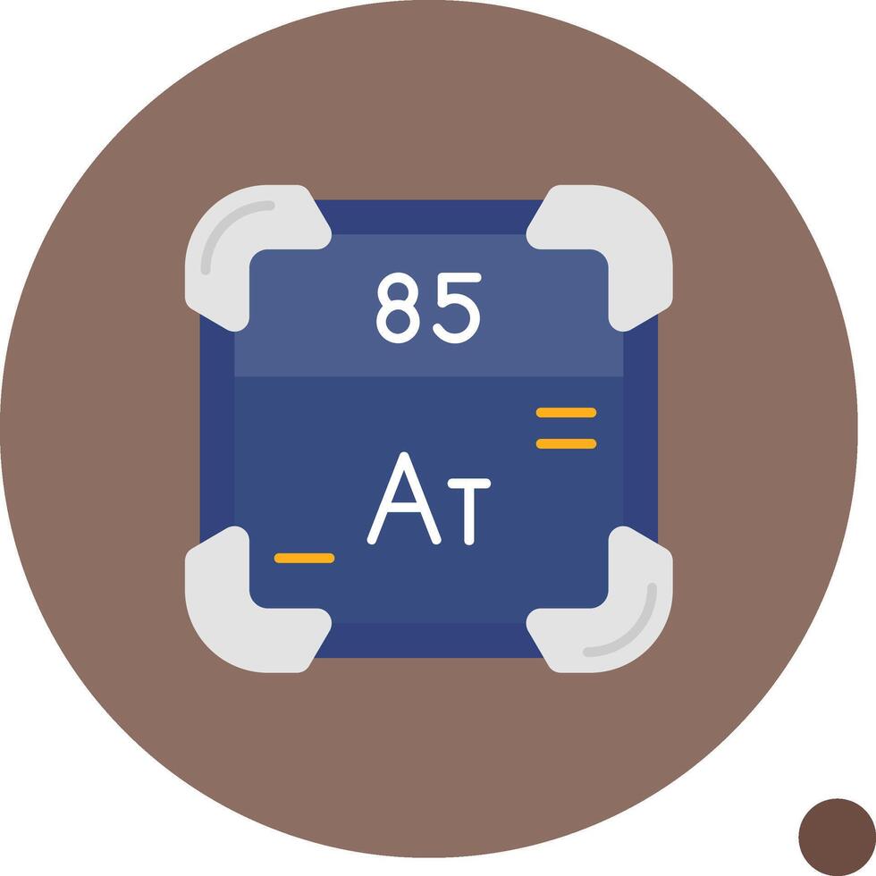 Astatine Long Circle Icon vector