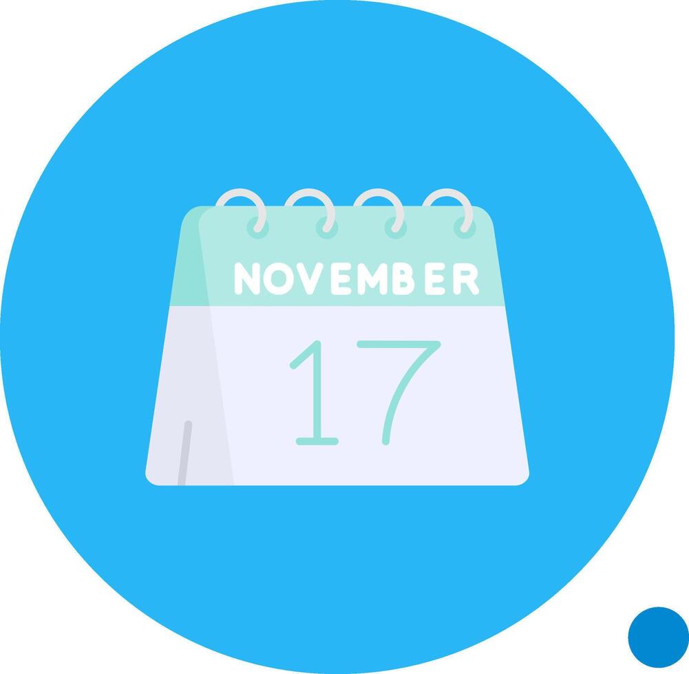 17 de noviembre largo circulo icono vector