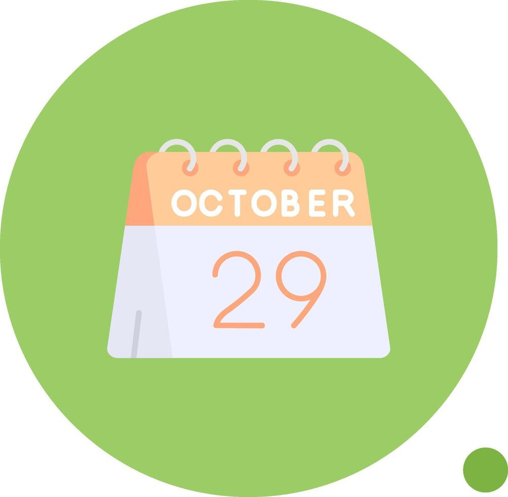 29th of October Long Circle Icon vector