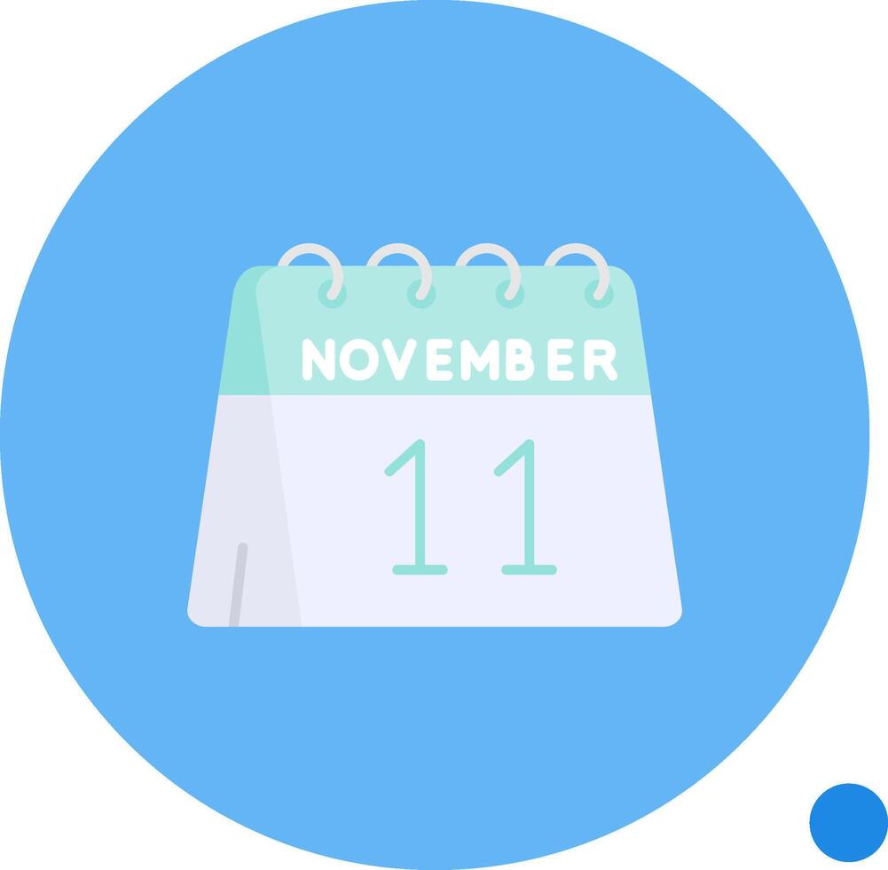 11 de noviembre largo circulo icono vector