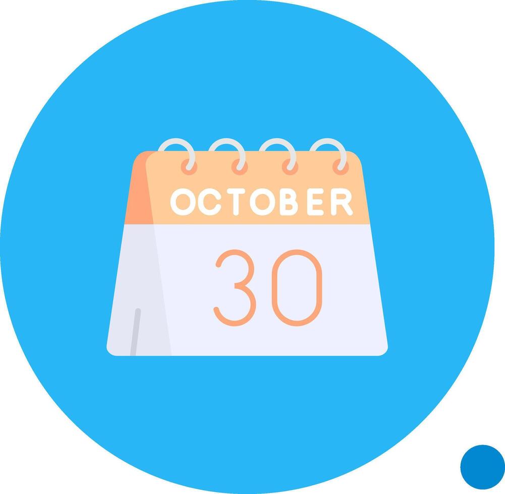 30 de octubre largo circulo icono vector