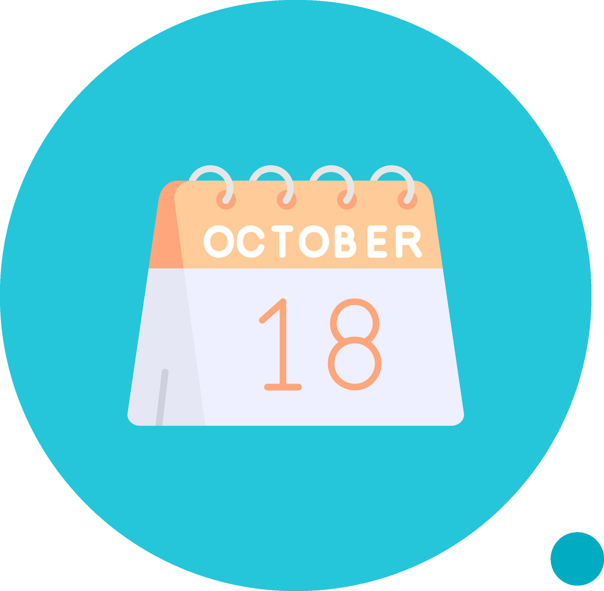18 de octubre largo circulo icono 37445331 Vector en Vecteezy