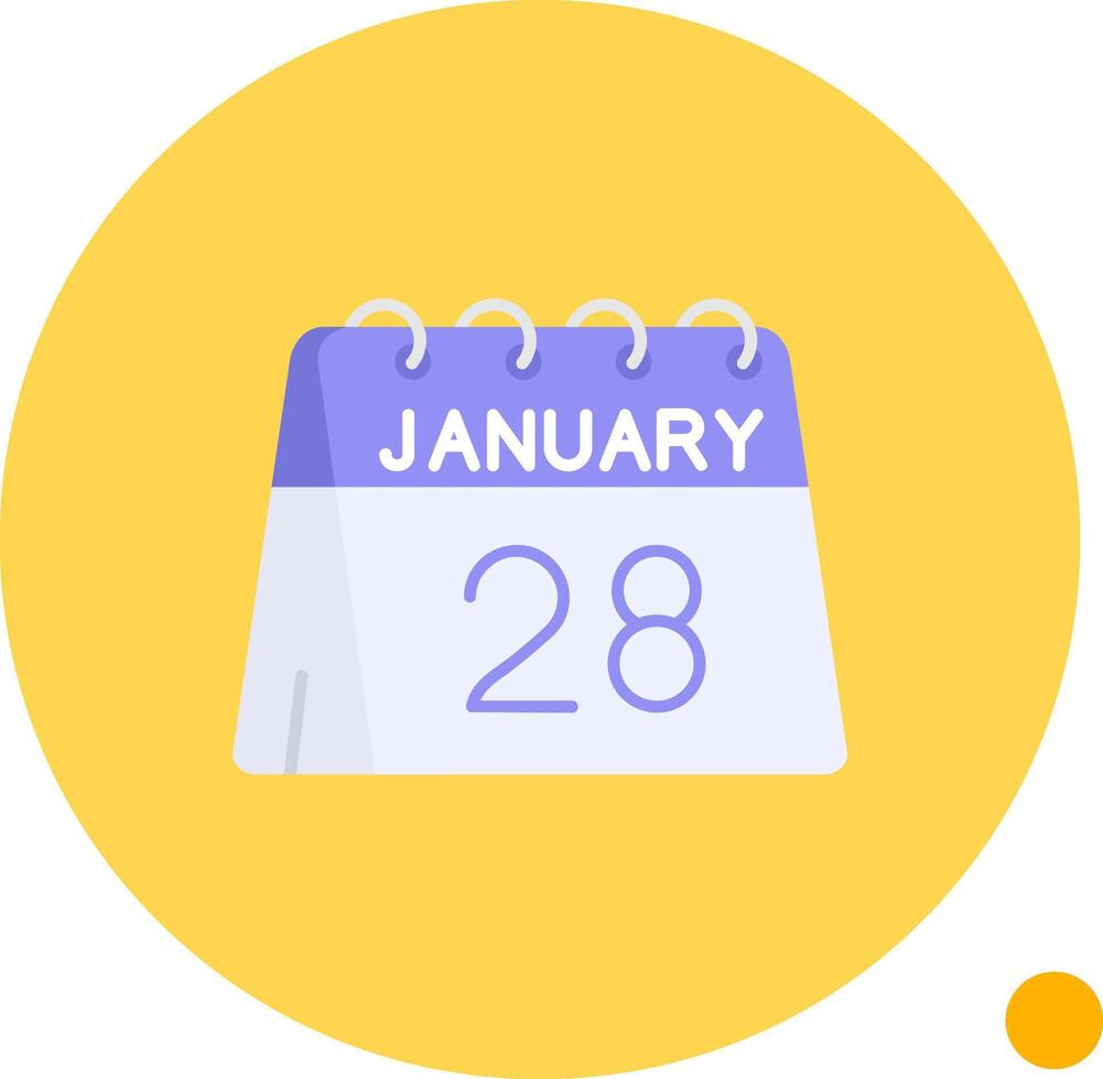 28th of January Long Circle Icon vector