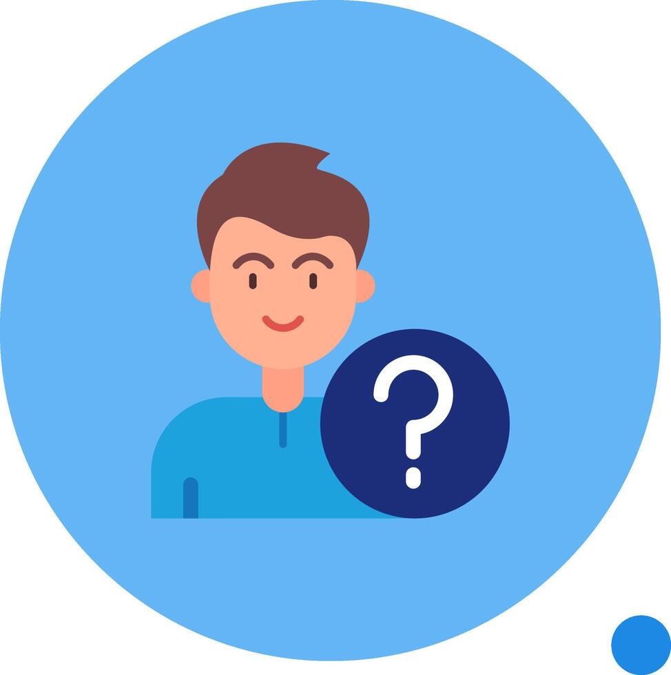 Question Long Circle Icon vector