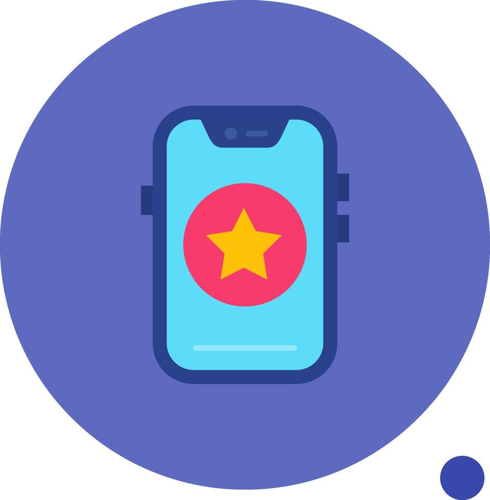 estrella largo circulo icono vector