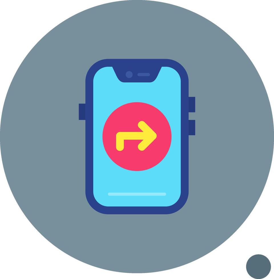Direction Long Circle Icon vector