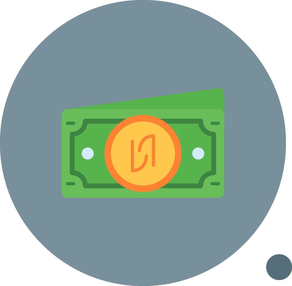 Shekel Long Circle Icon vector